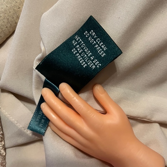 Lauren Ralph Lauren Champagne Sequin Floral Jacquard Dress - Picture 13 of 15